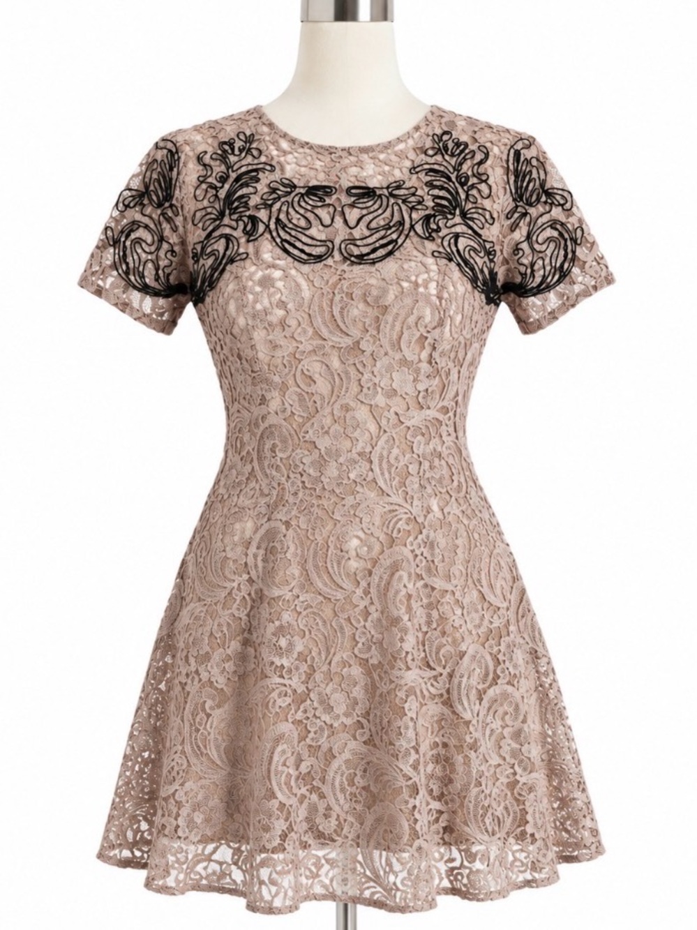 Free People Lace Fit & Flare Dress